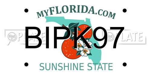 BIPK97 Florida License Plate