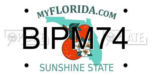 BIPM74 Florida License Plate