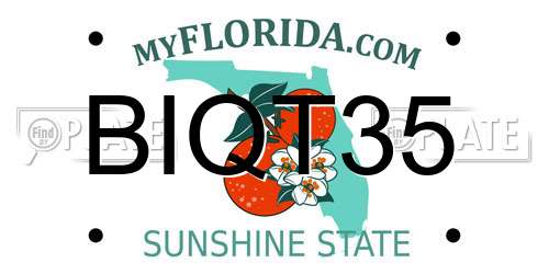 BIQT35 Florida License Plate