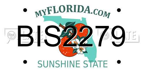 BIS2279 Florida License Plate