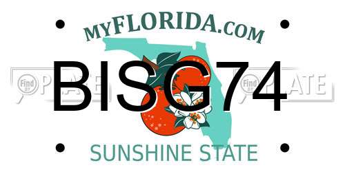BISG74 Florida License Plate
