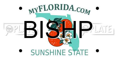 BISHP Florida License Plate