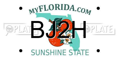 BJ2H Florida License Plate