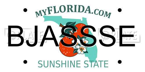BJASSSE Florida License Plate