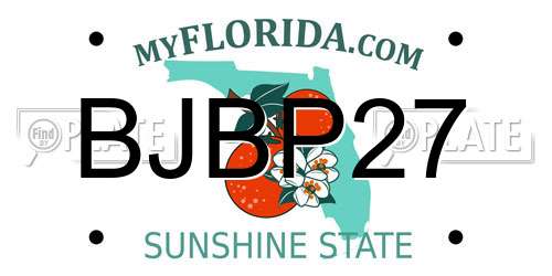 BJBP27 Florida License Plate