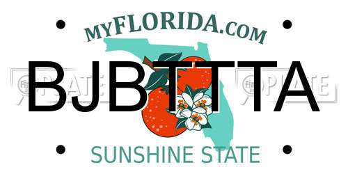 BJBTTTA Florida License Plate
