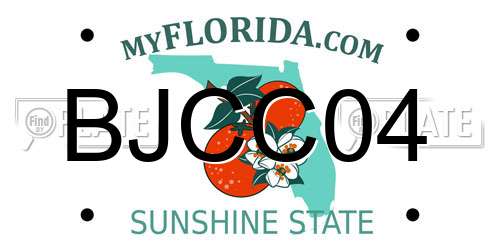 BJCC04 Florida License Plate