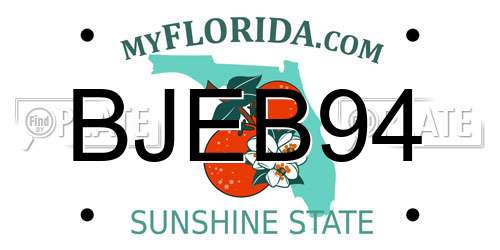 BJEB94 Florida License Plate