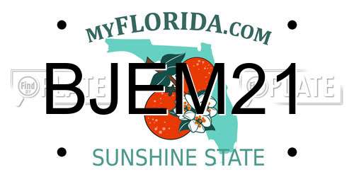 BJEM21 Florida License Plate