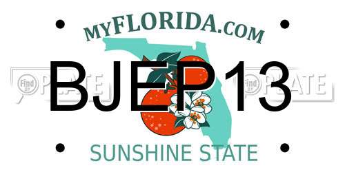 BJEP13 Florida License Plate