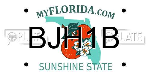 BJH1B Florida License Plate