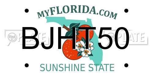 BJHT50 Florida License Plate