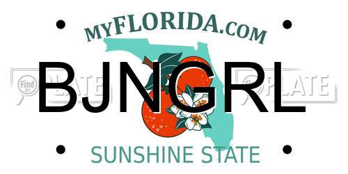 BJNGRL Florida License Plate