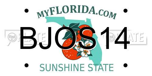 BJOS14 Florida License Plate