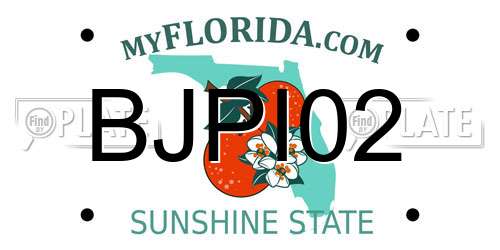BJPI02 Florida License Plate