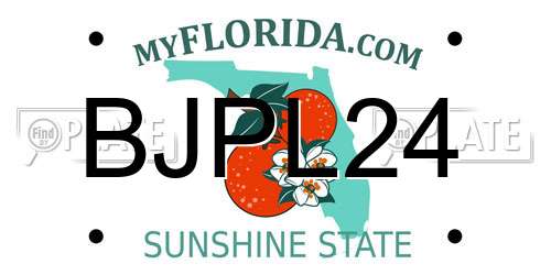 BJPL24 Florida License Plate