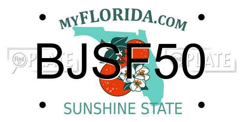 BJSF50 Florida License Plate