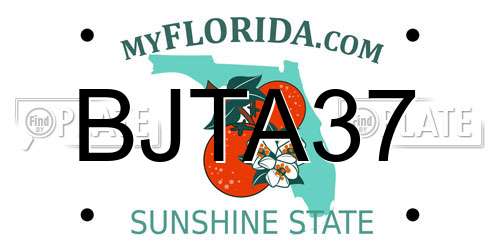 BJTA37 Florida License Plate
