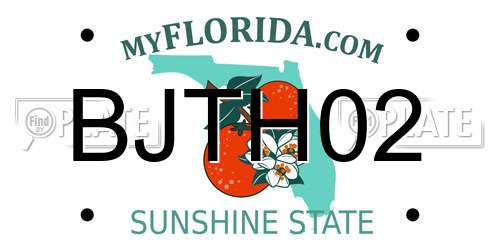 BJTH02 Florida License Plate