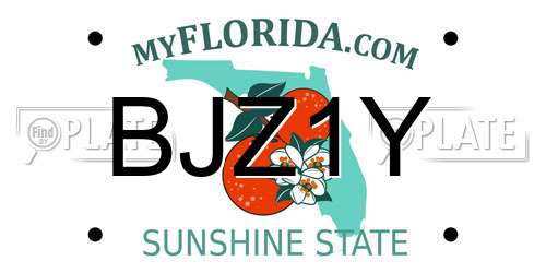 BJZ1Y Florida License Plate