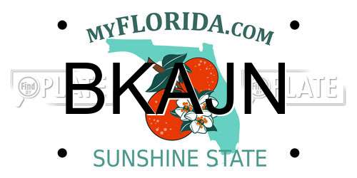 BKAJN Florida License Plate