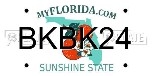 BKBK24 Florida License Plate