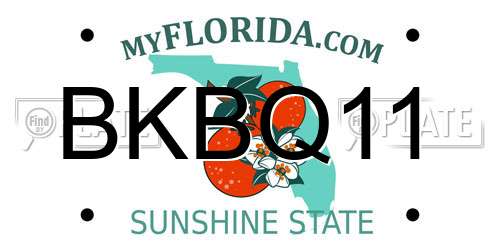 BKBQ11 Florida License Plate