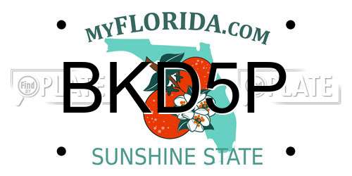 BKD5P Florida License Plate