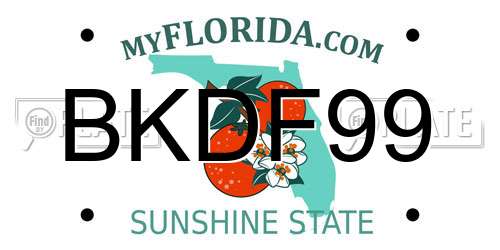 BKDF99 Florida License Plate