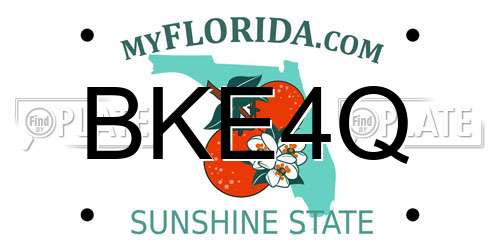 BKE4Q Florida License Plate