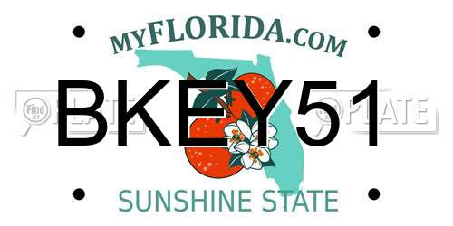 BKEY51 Florida License Plate