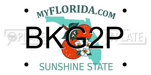 BKG2P Florida License Plate