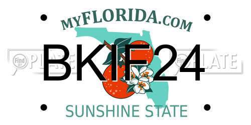 BKIF24 Florida License Plate