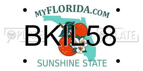 BKIL58 Florida License Plate