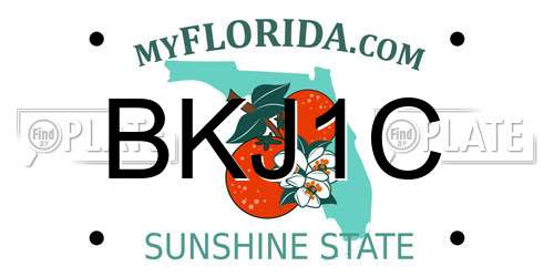 BKJ1C Florida License Plate
