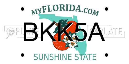 BKK5A Florida License Plate