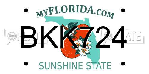 BKK724 Florida License Plate