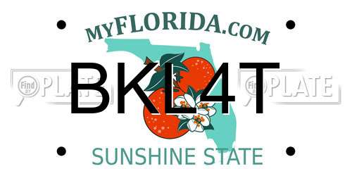 BKL4T Florida License Plate