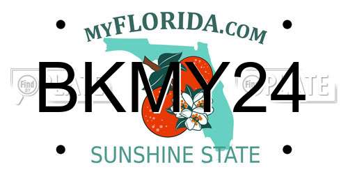 BKMY24 Florida License Plate