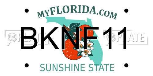 BKNF11 Florida License Plate