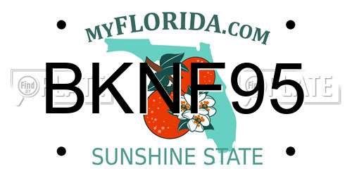 BKNF95 Florida License Plate