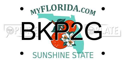 BKP2G Florida License Plate