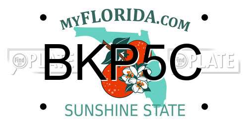 BKP5C Florida License Plate