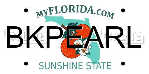 BKPEARL Florida License Plate