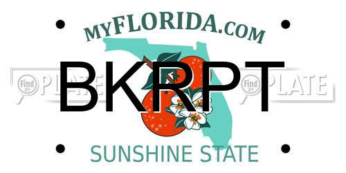 BKRPT Florida License Plate