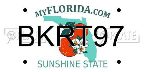 BKRT97 Florida License Plate
