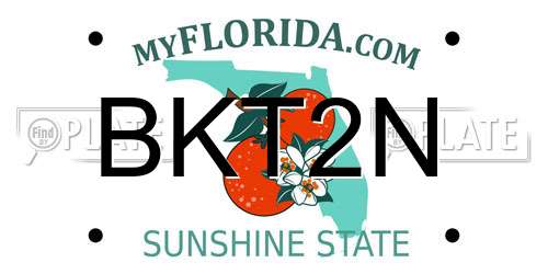 BKT2N Florida License Plate