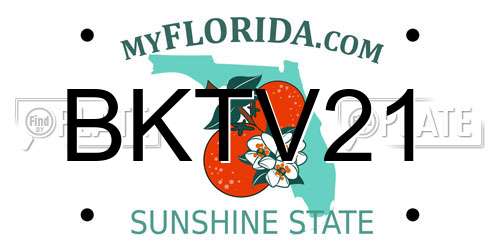 BKTV21 Florida License Plate
