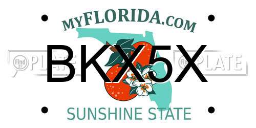 BKX5X Florida License Plate