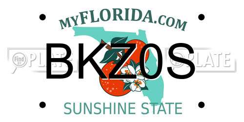 BKZ0S Florida License Plate
